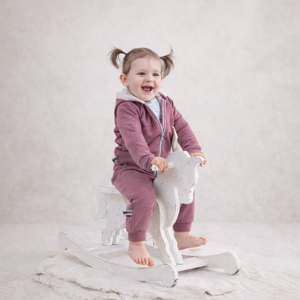 Baby Geschenkset „Bordeaux Cozy“ – Bio Wohlfühl-Set mit Kapuzenjacke & Hose