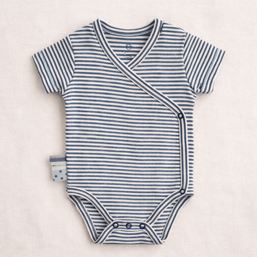 Baby Geschenkset „Sanfte Streifen & Mint“ – Bio Erstausstattung zur Geburt
