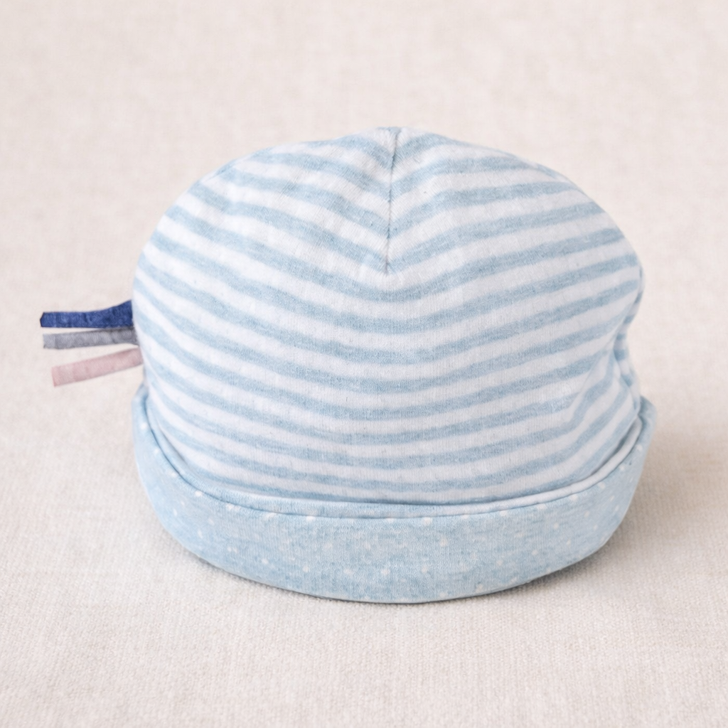 Baby Geschenkset „Sanfte Streifen & Mint“ – Bio Erstausstattung zur Geburt