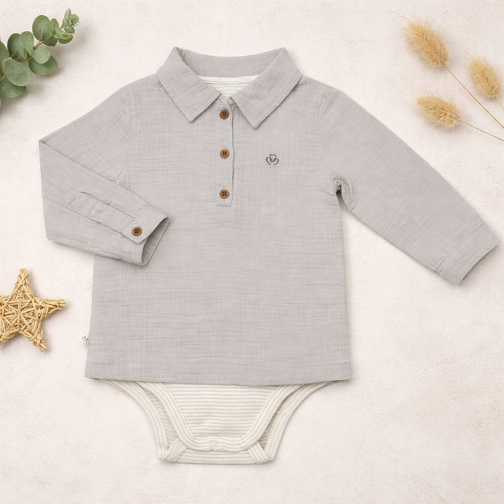 OrganicEra Bio-Musselin-Shirt und Body