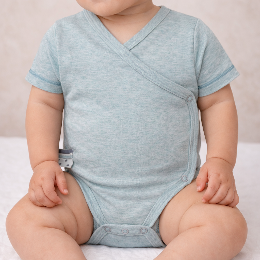 Weicher Kimono Body aus Bio Baumwolle – ideal für Neugeborene 🌿