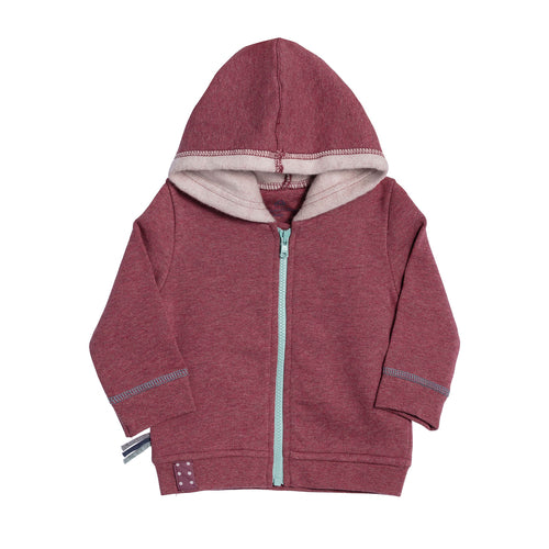 Baby Geschenkset „Bordeaux Cozy“ – Bio Wohlfühl-Set mit Kapuzenjacke & Hose