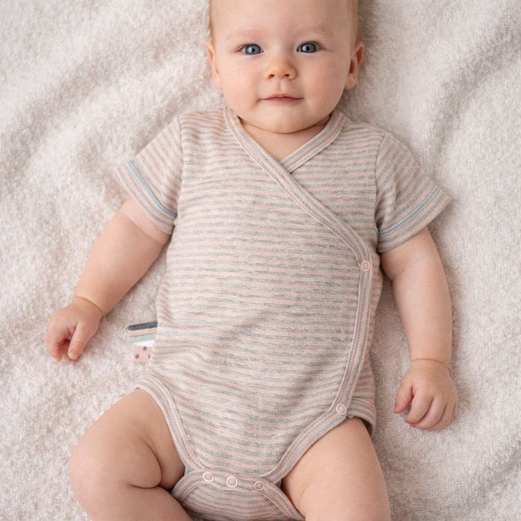 Kimono Baby Body aus Bio Baumwolle – einfaches Anziehen & maximaler Komfort 👶